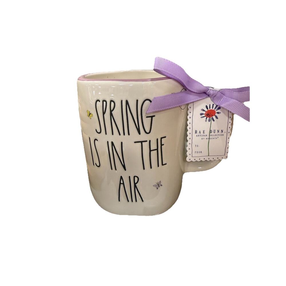 2026 Brand New Release RAE Dunn Spring Is In The Air Dual Sided Mug Bunnies